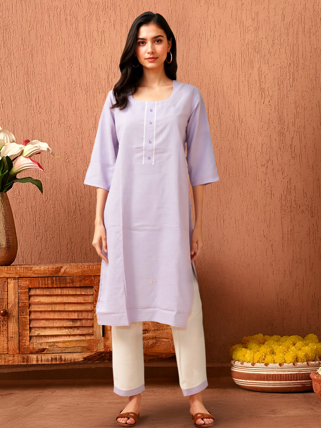 Picture of Minimal Elegance, Maximum Impact Straight Kurta with Pant Set